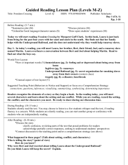 Guided Reading Lesson Plan (Levels M-Z)