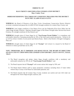 order - Hays Trinity Groundwater Conservation District