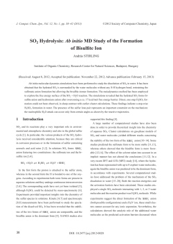 SO2 hydrolysis: Ab Initio MD Study of the Formation of Bisulfite Ion
