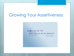 Growing Your Assertiveness