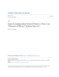 Santa Fe Independent School District v. Doe: Can "Moment of