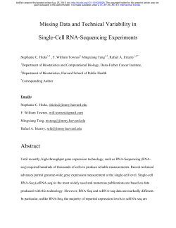 Missing Data and Technical Variability in Single-Cell RNA