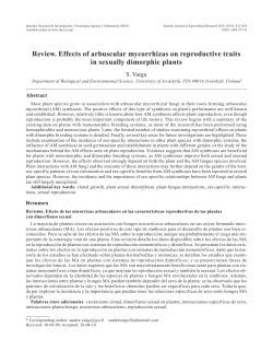 Review. Effects of arbuscular mycorrhizas on reproductive