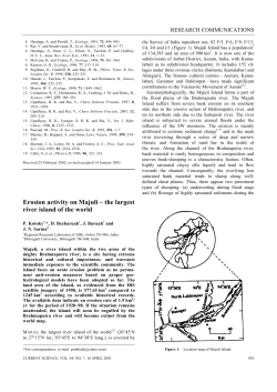 Erosion activity on Majuli &ndash; the largest river island of the world