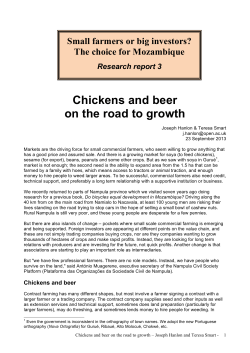 Chickens and beer on the road to growth