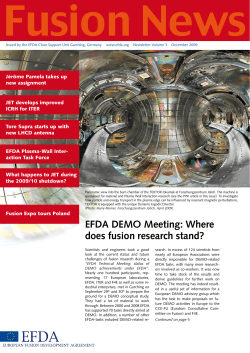 EFDA DEMO Meeting: Where does fusion research stand?
