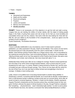 1. Thesis &rarr; Expand THEMES: Atonement and forgiveness Death