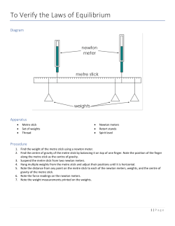 To Verify the Laws of Equilibrium