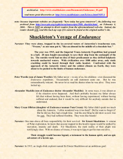 Shackleton`s Voyage of Endurance