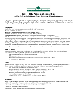 2016 &ndash; 2017 Academic Scholarships