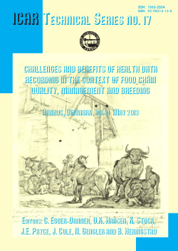 ICAR technical Series no. 17. Challenges and benefits of health