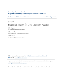 Projection Factors for Goat Lactation Records