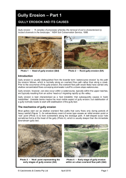 Gully Erosion Part 1 - Gully erosion and its causes