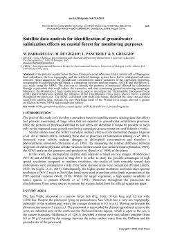 Satellite data analysis for identification of groundwater salinization