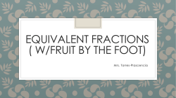 EQUIVALENT FRACTIONS
