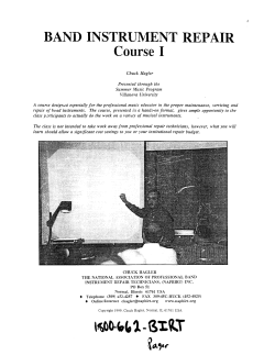 Band Instrument Repair Course 1