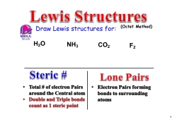 Draw Lewis structures for: H2O NH3 CO2 F2
