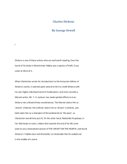 Charles Dickens By George Orwell