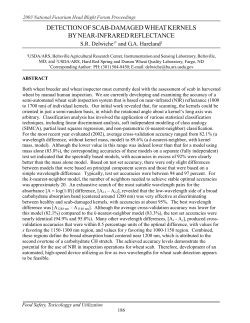 detection of scab-damaged wheat kernels by near