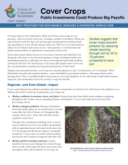 Cover Crops - Union of Concerned Scientists
