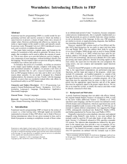 Wormholes: Introducing Effects to FRP