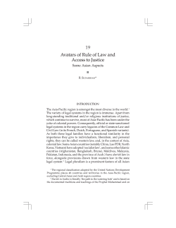 R. Sudarshan, &ldquo;Avatars of Rule of Law and