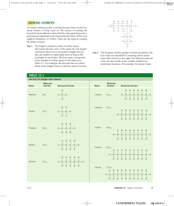 NAMING ISOMERS