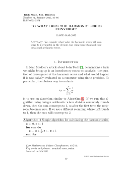 To what does the harmonic series converge?