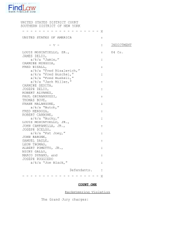 US v. Louis Moscatiello, James Delio, Carmine Mingoia, Fred Nisall