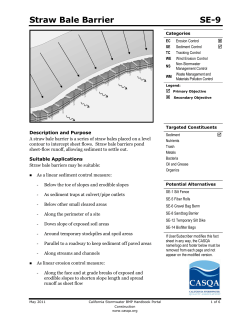 Straw Bale Barrier SE-9