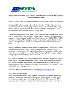 GreenTech Automotive Begins Erecting Steel Structure for Tunica
