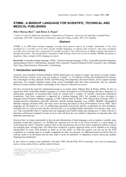 stmml. a markup language for scientific, technical and medical