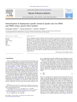 Determination of deployment specific chemical