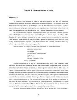 Chapter 4: Representation of relief