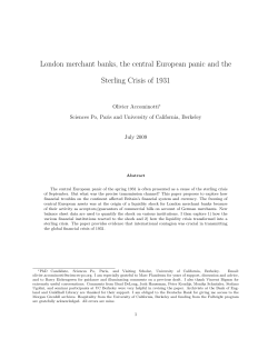 London merchant banks, the central European panic