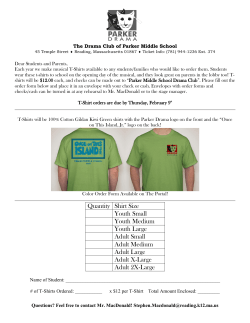 The Drama Club of Parker Middle School
