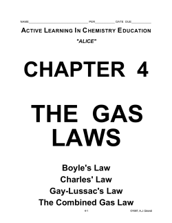 4. The Gas Laws