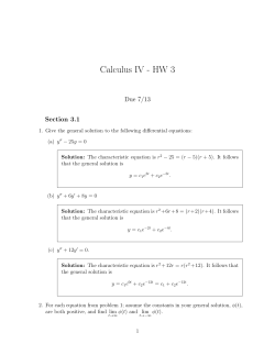 Homework 3 Solutions