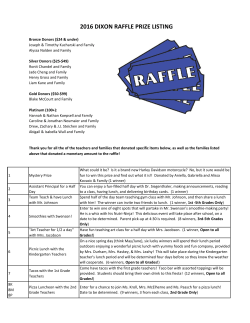 Raffle Listing - Elmbrook Schools