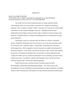 the english claim to gothic: scholarship`s