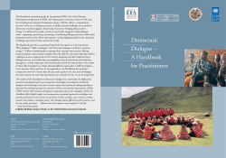Democratic Dialogue – A Handbook for Practitioners