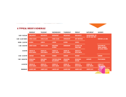 A TYPICAL WEEK`S SCHEDULE