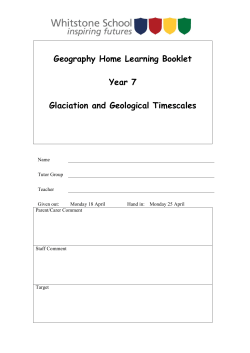 Geography Home Learning Booklet Year 7