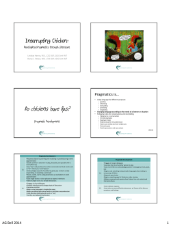 Interrupting Chicken: Developing Pragmatics through Literature