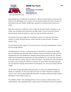 RAAM Fun Facts - RACE ACROSS AMERICA 2006