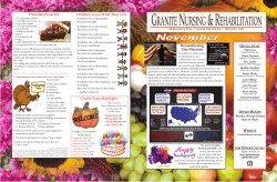 November Newsletter 1 - Granite Nursing and Rehabilitation Center