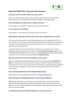 World Book Night 2012: Frequently Asked Questions
