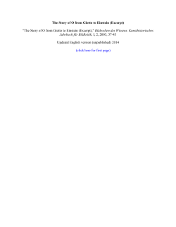 The Story of O from Giotto to Einstein