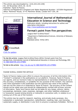 Fermat`s point from five perspectives