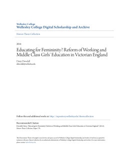 Educating for Femininity? Reform of Working and Middle Class Girls